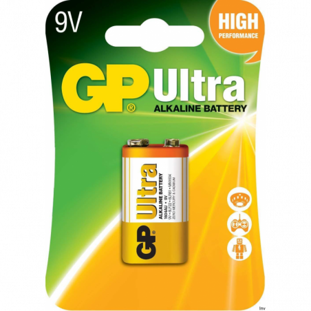 Bateria alkaliczna GP Ultra 9V / 6LR61 9.0V GPPVA9VAU010