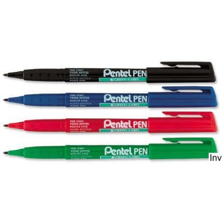 Marker czarny z okrągłą fibrową końcówką 1,98 mm Pentel NMS50-A