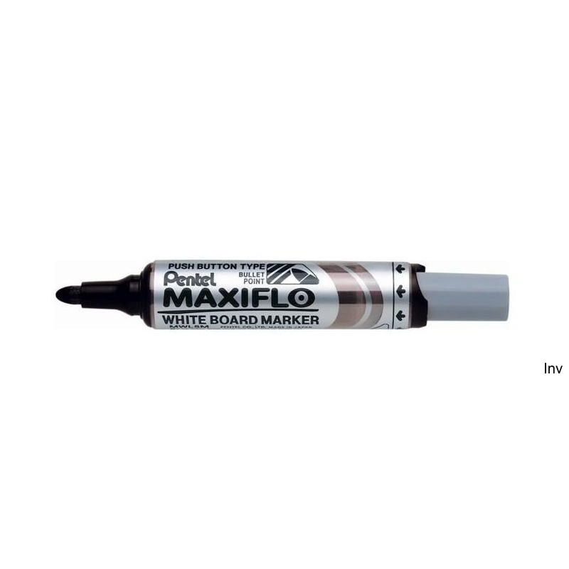Marker suchościeralny czarny MAXIFLO 6 mm PENTEL do tablic białych i ceramicznych, 1100 m linii pisania