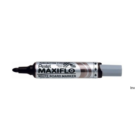 Marker suchościeralny czarny MAXIFLO 6 mm PENTEL do tablic białych i ceramicznych, 1100 m linii pisania