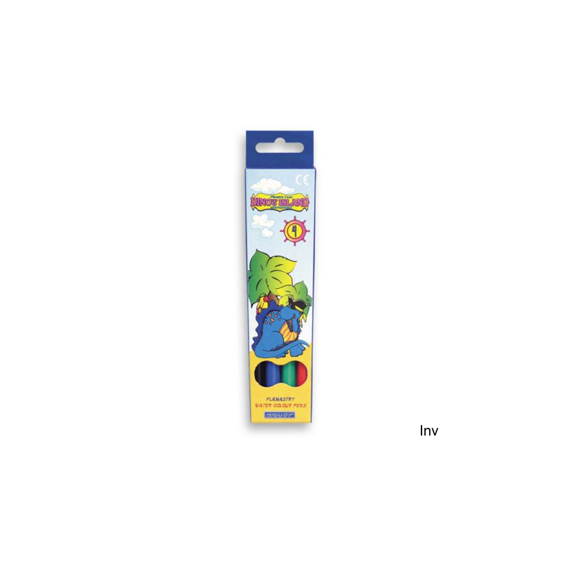Flamastry 4 kolory DINOS ISLAND FLO4POO Granit Mazaki Pisaki