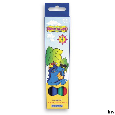 Flamastry 4 kolory DINOS ISLAND FLO4POO Granit Mazaki Pisaki