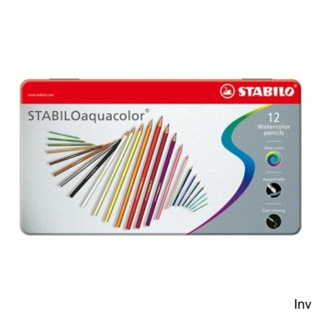 Kredki akwarelowe Stabilo Aquacolor 12 sztuk w metalowym etui