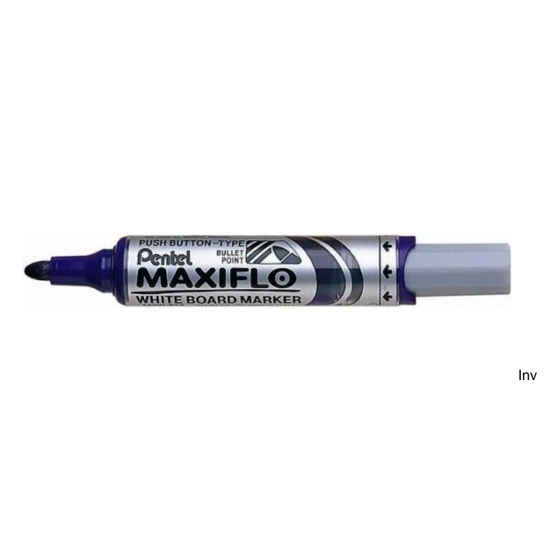 Marker suchościeralny niebieski Pentel MAXIFLO z tłoczkiem, grubość końcówki 6 mm, długość linii pisania 1100 m