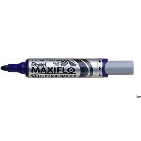 Marker suchościeralny niebieski Pentel MAXIFLO z tłoczkiem, grubość końcówki 6 mm, długość linii pisania 1100 m