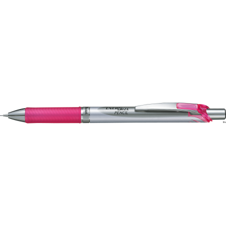 Ołówek automatyczny 0,5 mm różowy Pentel PL75-P z gumką i gumowym uchwytem