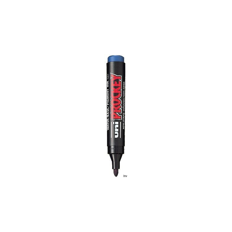 Marker permanentny Uni PM-122 niebieski okrągły 1,2-5,7 mm do papieru, szkła, metalu, tkanin