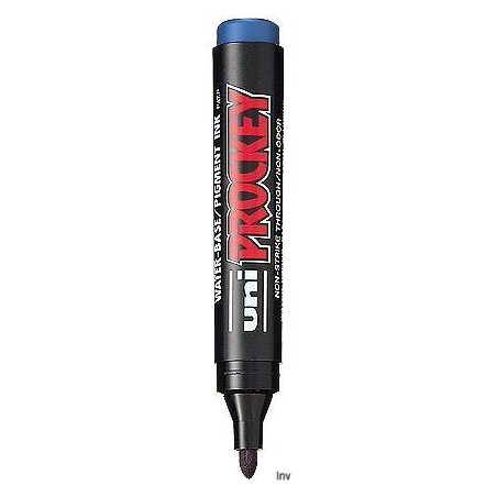 Marker permanentny Uni PM-122 niebieski okrągły 1,2-5,7 mm do papieru, szkła, metalu, tkanin