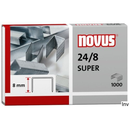 Zszywki Novus 24/8, 1000 sztuk, ocynkowane, do użytku biurowego