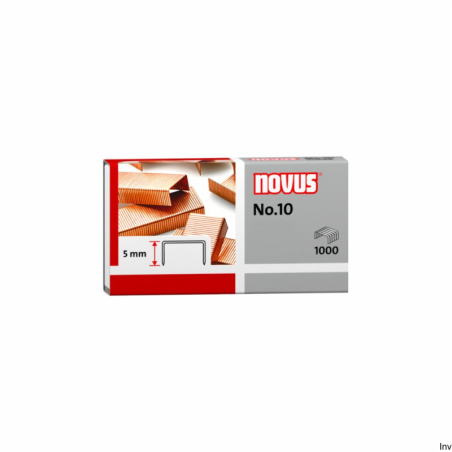 Zszywki miedziowane Novus 10 mm, 1000 sztuk, ocynkowane
