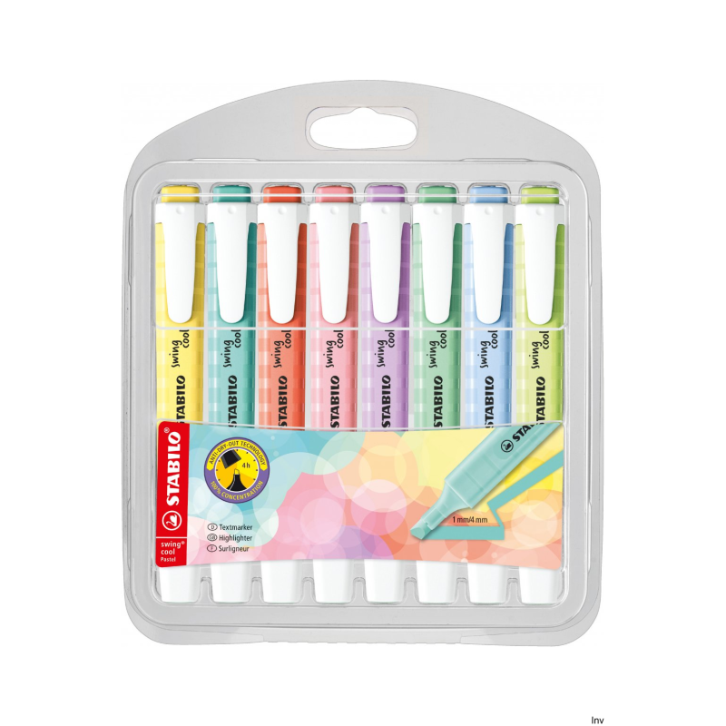 Zakreślacz STABILO swing cool pastel 8 sztuk w etui 275/8-08-1