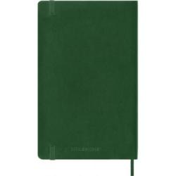 Notes MOLESKINE L (13x21cm) w kropki, miękka oprawa, myrtle green, 192 strony, zielony
