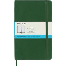 Notes MOLESKINE L (13x21cm) w kropki, miękka oprawa, myrtle green, 192 strony, zielony