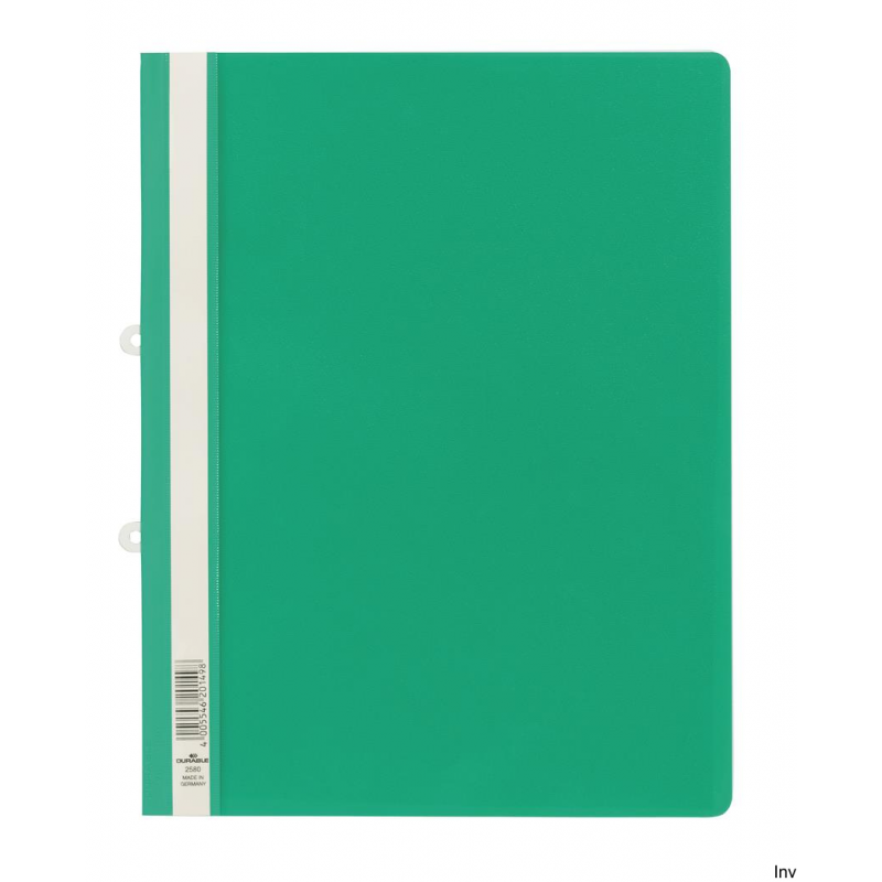 Skoroszyt A4 z PVC Zielony z przezroczystą okładką Durable 258005