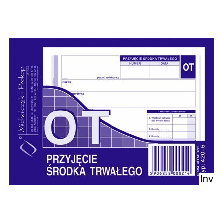 420-5 OT Przyjęcie środka trwałego MICHALCZYK