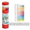 Kredki CARAN D'ACHE Swisscolor, w metalowej tubie, z kolorowanką, 18 szt., mix kolorów