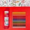 Kredki CARAN D'ACHE Swisscolor, w metalowej tubie, z kolorowanką, 18 szt., mix kolorów