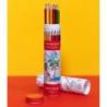 Kredki CARAN D'ACHE Swisscolor, w metalowej tubie, z kolorowanką, 18 szt., mix kolorów