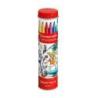 Flamastry akwarelowe CARAN D'ACHE Swisscolor, w metalowej tubie, z kolorowanką, 10 szt., mix kolorów