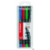 Foliopis Stabilo OHPen niezmywalny 0.4 mm, 4 sztuki w etui