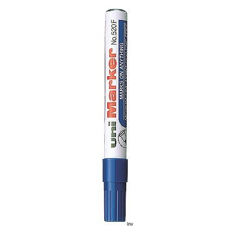Marker permanentny Uni No-520 niebieski okrągły 1,0-3,0 mm