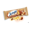 Ciastka Jeżyki Jutrzenka 140g - kruchy herbatnik z karmelowym nadzieniem, orzechami i mleczną czekoladą
