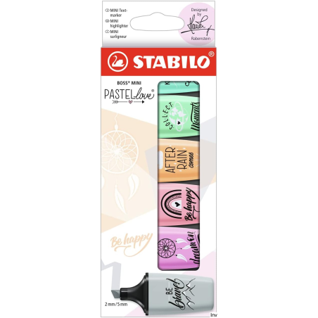 Zakreślacz Stabilo BOSS MINI PASTELLOVE 6 sztuk 07/06-27