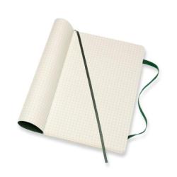 Notes MOLESKINE L (13x21cm) w kratkę, miękka oprawa, myrtle green, 192 strony, zielony