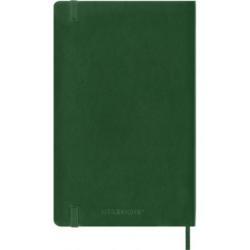 Notes MOLESKINE L (13x21cm) w kratkę, miękka oprawa, myrtle green, 192 strony, zielony