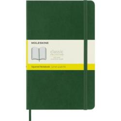 Notes MOLESKINE L (13x21cm) w kratkę, miękka oprawa, myrtle green, 192 strony, zielony