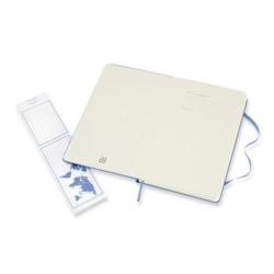 Notes MOLESKINE Classic L (13x21 cm) w linie, twarda oprawa, hydrangea blue, 240 stron, niebieski
