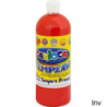 Farba tempera Carioca 1000 ml, czerwony, wodorozcieńczalna, do malowania na papierze, kartonie i drewnie