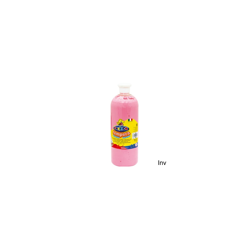 Farba tempera 1000 ml różowa Carioca do malowania na papierze, kartonie, drewnie i innych powierzchniach
