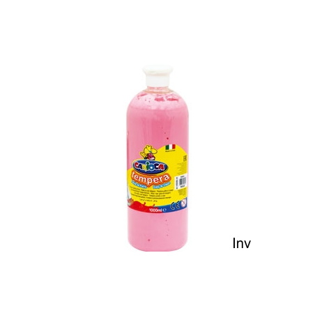 Farba tempera 1000 ml różowa Carioca do malowania na papierze, kartonie, drewnie i innych powierzchniach