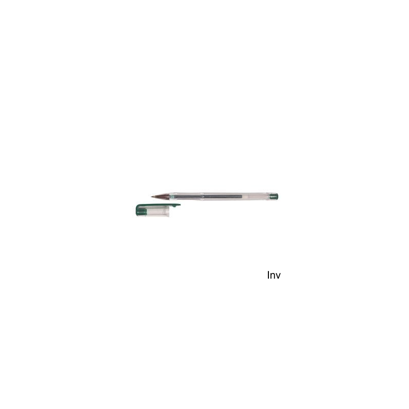 Pióro żelowe D.Rect 3006 zielone 0.3 mm z ergonomicznym uchwytem transparentnym
