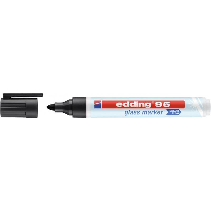 PAKIET Marker do powierzchni szklanych E-95 EDDING, 1,5-3 mm, czarny