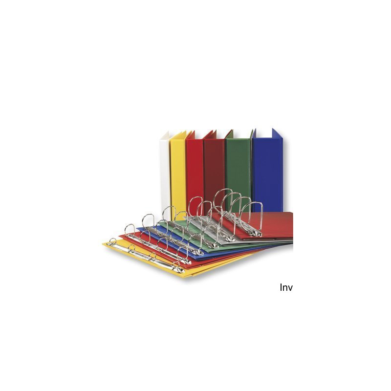 Segregator Biurfol A4 85 mm 4-ringowy D-65 granatowy z przezroczystymi kieszeniami