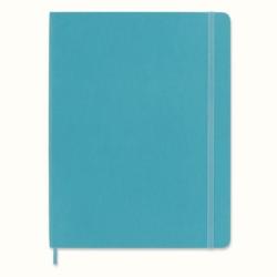 Notes MOLESKINE XL (19x25 cm) w linie, miękka oprawa, reef blue, 192 strony, niebieski