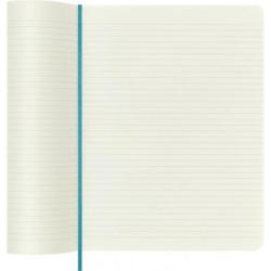 Notes MOLESKINE XL (19x25 cm) w linie, miękka oprawa, reef blue, 192 strony, niebieski