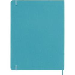Notes MOLESKINE XL (19x25 cm) w linie, miękka oprawa, reef blue, 192 strony, niebieski