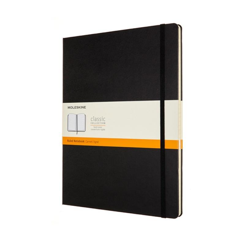 Notes MOLESKINE Classic XXL czarny (21,6x27,9 cm) w linie, twarda oprawa, 192 strony