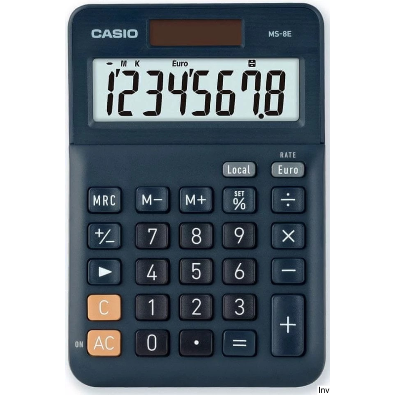 Kalkulator Casio MS-8E do codziennych obliczeń z wyświetlaczem LCD