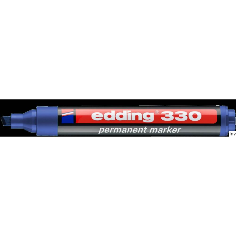 Edding Foliopis 330-3 niebieski marker niezmywalny z końcówką ściętą, szerokość linii 1-5 mm