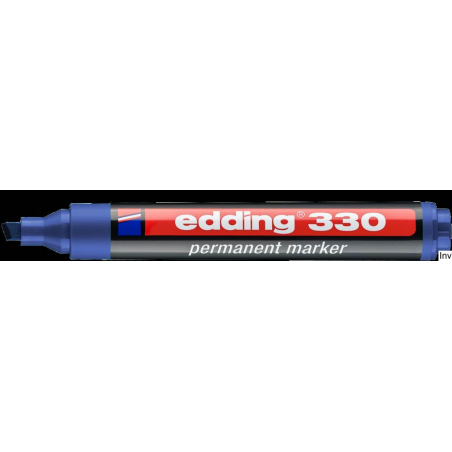 Edding Foliopis 330-3 niebieski marker niezmywalny z końcówką ściętą, szerokość linii 1-5 mm