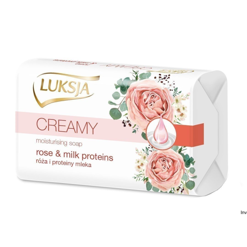 Luksja Mydło kostka 90g Kremowa Róża i Mleko