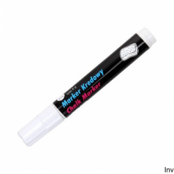 Marker kredowy Toma 4,5 mm biały, 8 g tuszu, do tablic i powierzchni zmywalny wodą