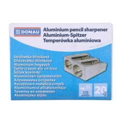 PAKIET Temperówka DONAU, aluminiowa, podwójna, srebrna