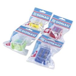 Temperówka DONAU, plastikowa, podwójna, mix kolorów
