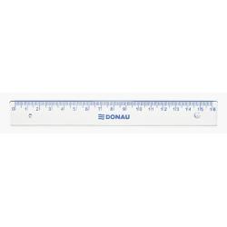 Linijka DONAU, 16cm, zawieszka, transparentna
