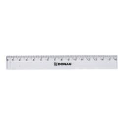 Linijka DONAU, 16cm, zawieszka, transparentna